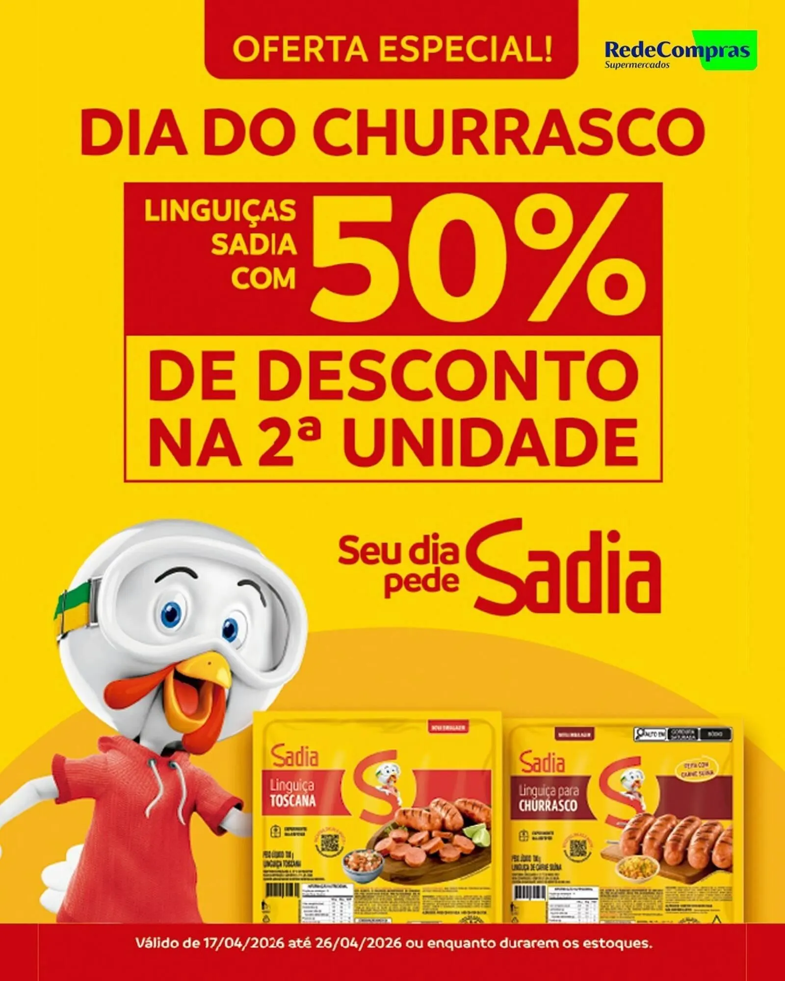 Encarte de Encarte Rede Compras 22 de abril até 26 de abril 2026 - Pagina 1