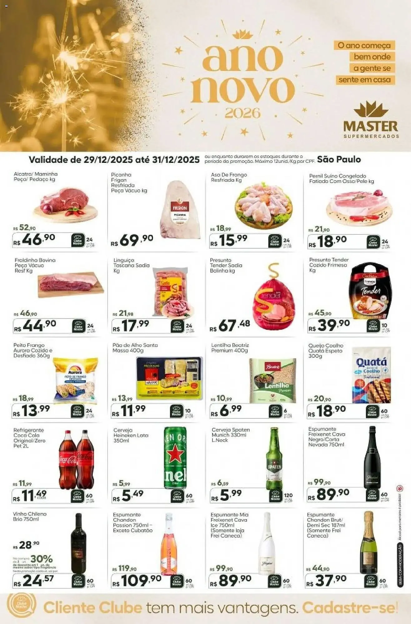 Encarte de Folheto Master Supermercados 29 de dezembro até 31 de dezembro 2025 - Pagina 1