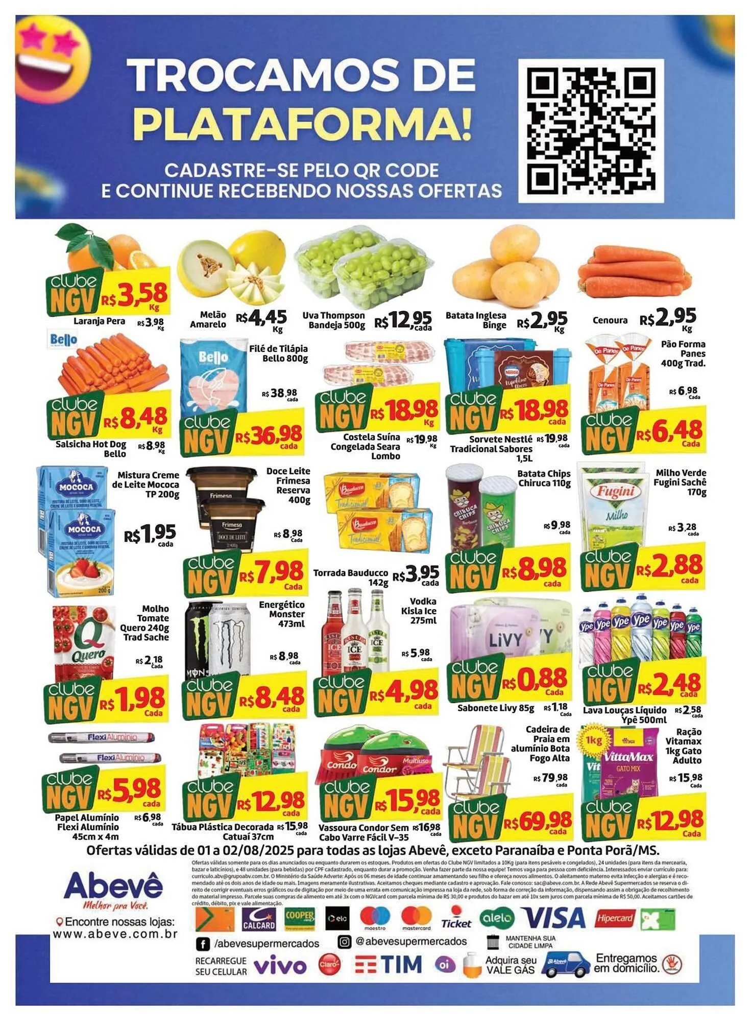 Encarte de Catálogo Abevê Supermercados 1 de agosto até 2 de agosto 2025 - Pagina 2