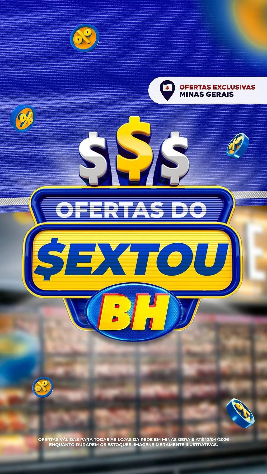 Encarte de Folheto Supermercados BH 11 de abril até 12 de abril 2026 - Pagina 1