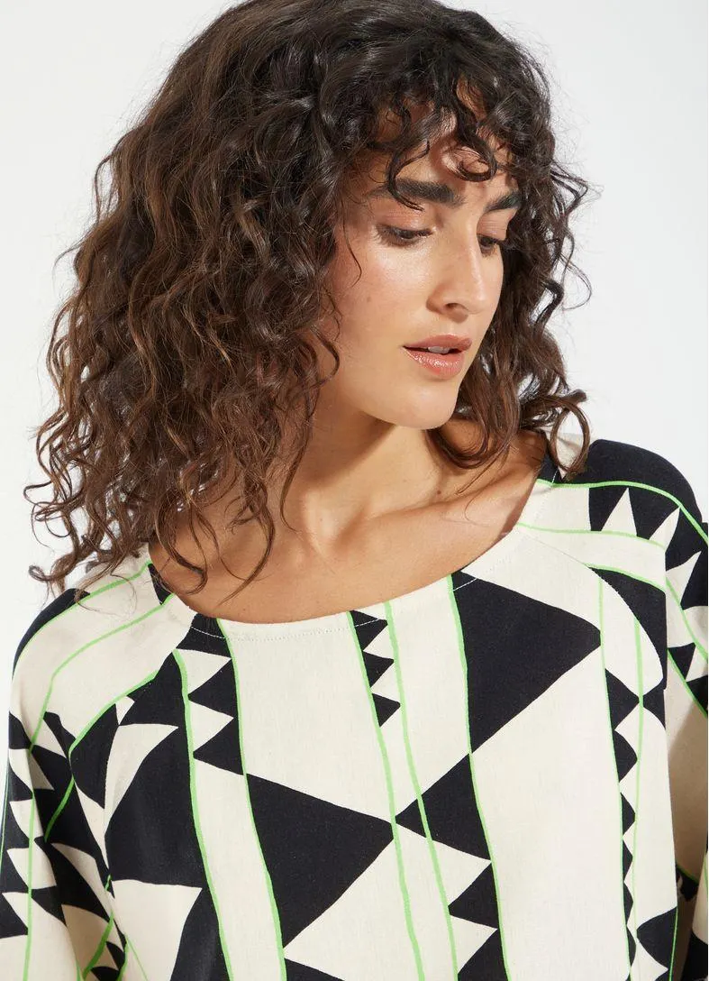 Blusa manga curta estampada artsy