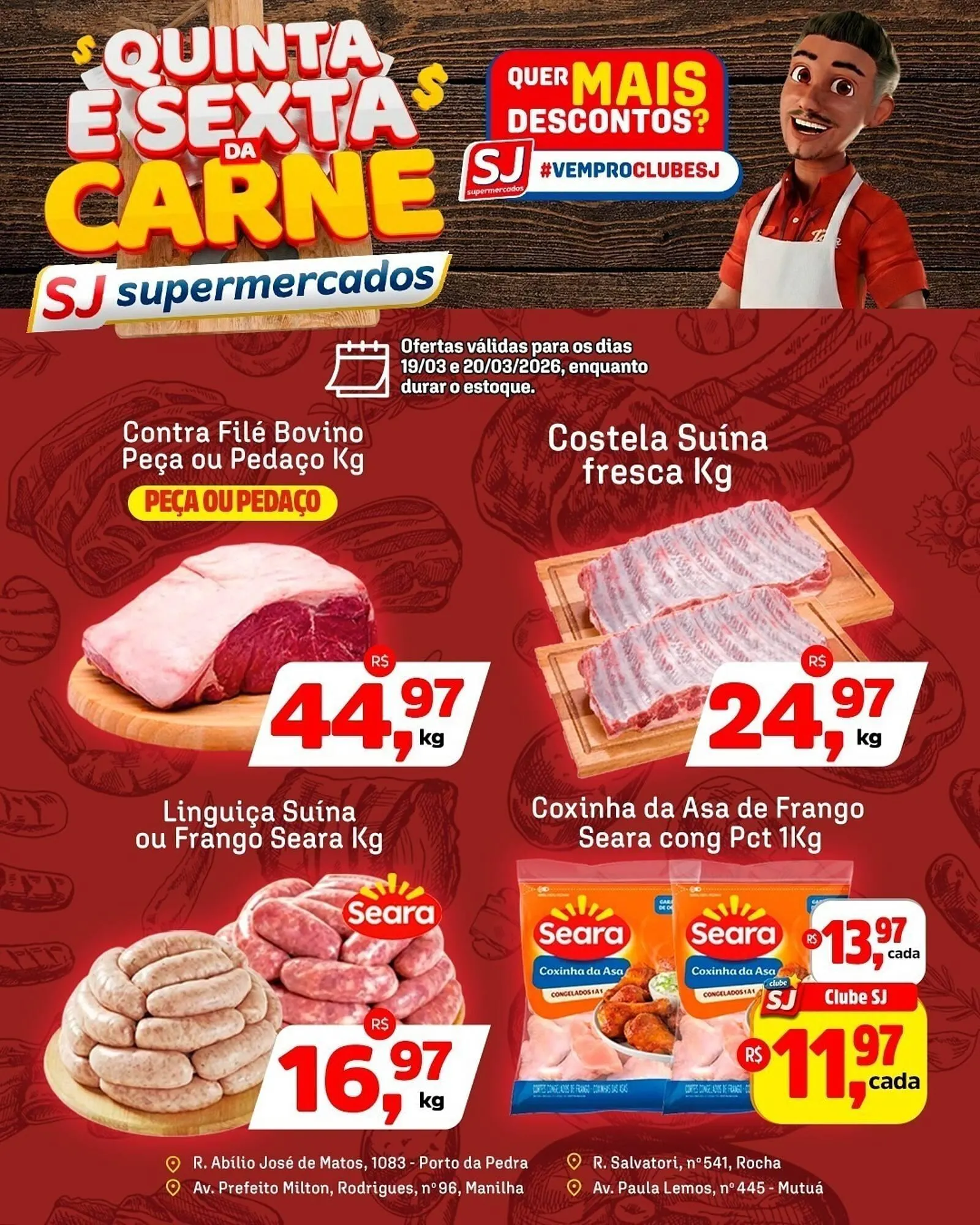 Encarte de Encarte Sj Supermercados 19 de março até 20 de março 2026 - Pagina 1