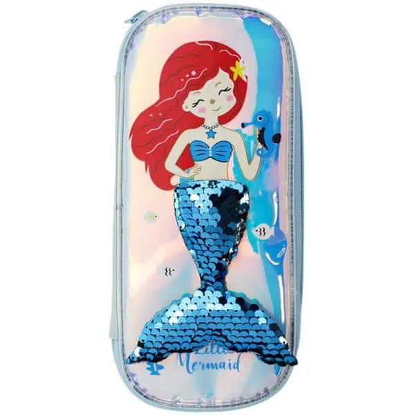 Estojo escolar Duplo, Poliéster, Sereia, 6645, Spiral - PT 1 UN