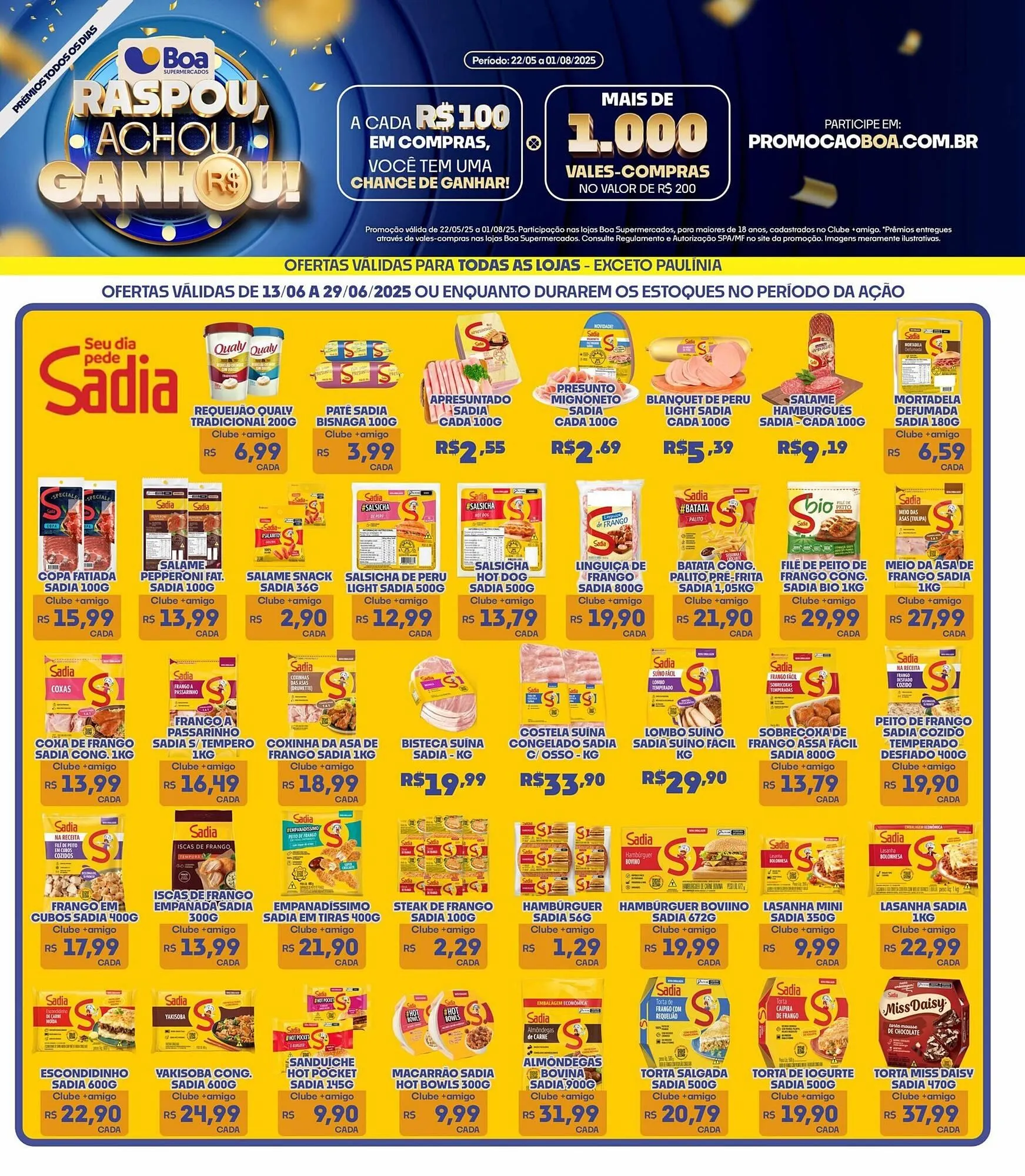 Encarte de Catálogo Boa Supermercados 13 de junho até 29 de junho 2025 - Pagina 1