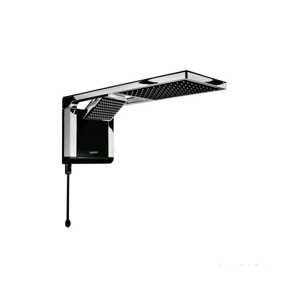 Chuveiro Eletrônico Acqua Duo Lorenzetti Multitemperatura 5500W 127V Black Cromado