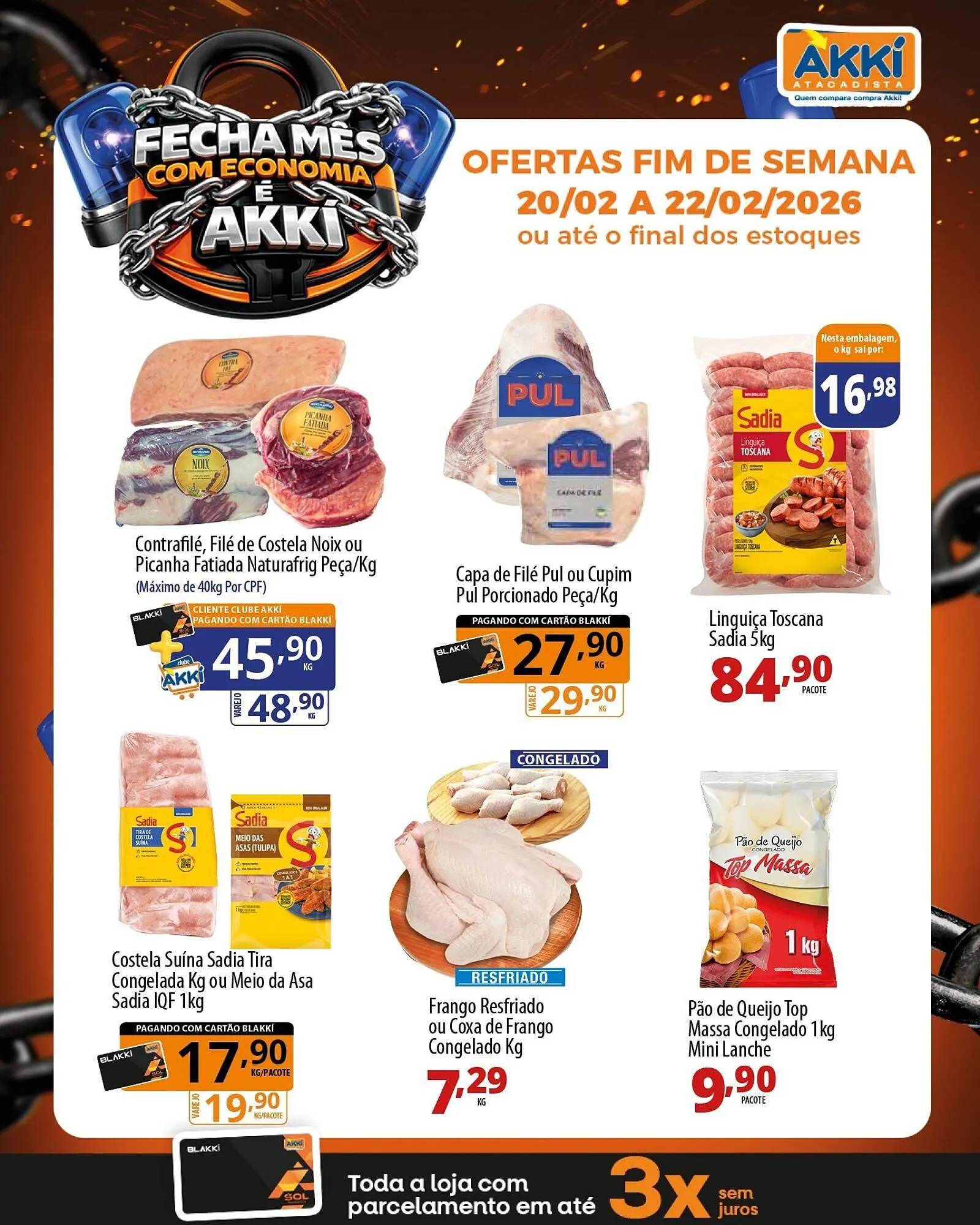 Encarte de Folheto Akki Atacadista 20 de fevereiro até 22 de fevereiro 2026 - Pagina 1