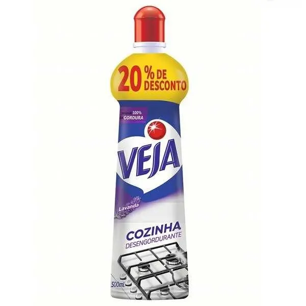 Limpador Desengordurante Veja para Cozinha com 20% de Desconto 500ml Squeeze Lavanda 1 UN