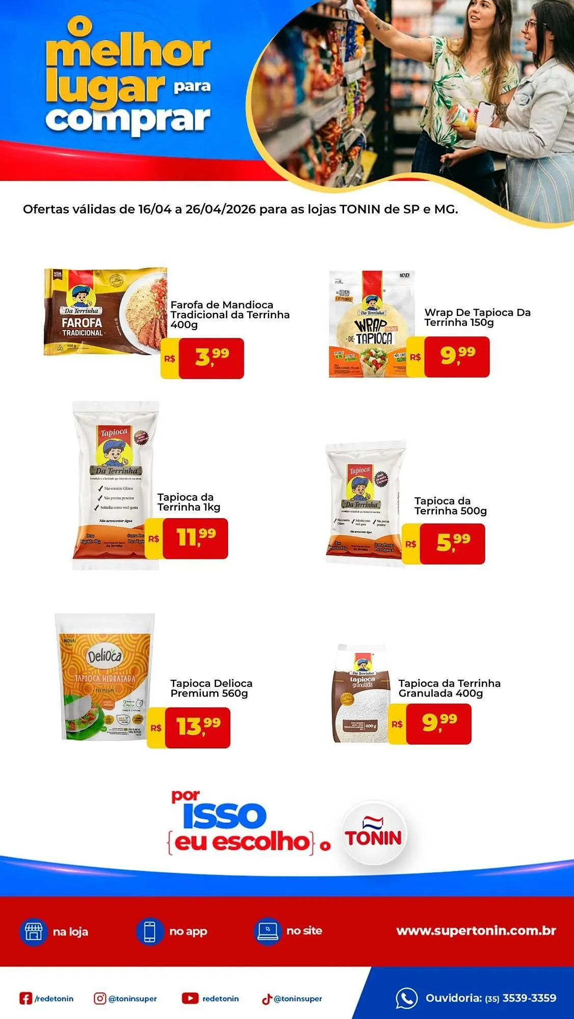 Encarte de Catálogo Tonin Superatacado 16 de abril até 26 de abril 2026 - Pagina 1