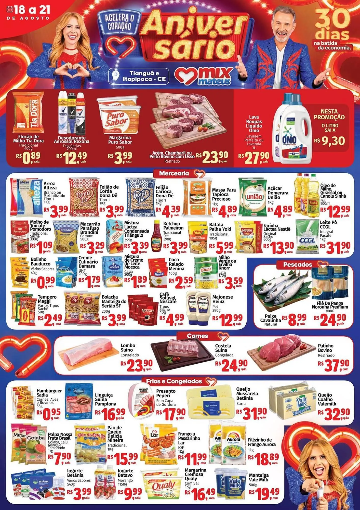 Encarte de Catálogo Supermercados Mateus 18 de agosto até 21 de agosto 2025 - Pagina 1