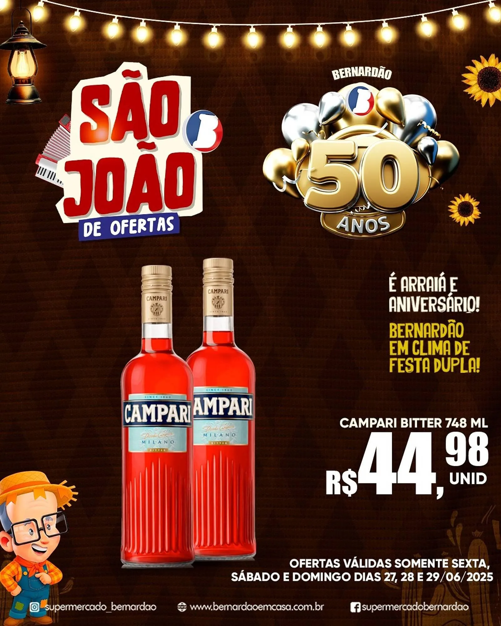 Encarte de Catálogo Supermercado Bernardão 27 de junho até 29 de junho 2025 - Pagina 1
