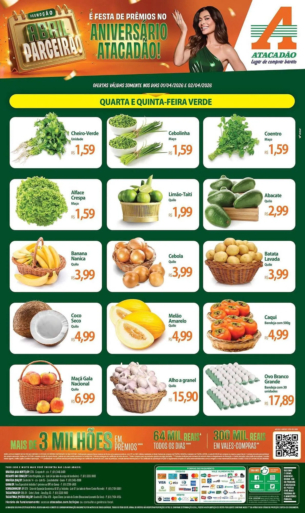Encarte de Folheto Atacadão 1 de abril até 2 de abril 2026 - Pagina 1