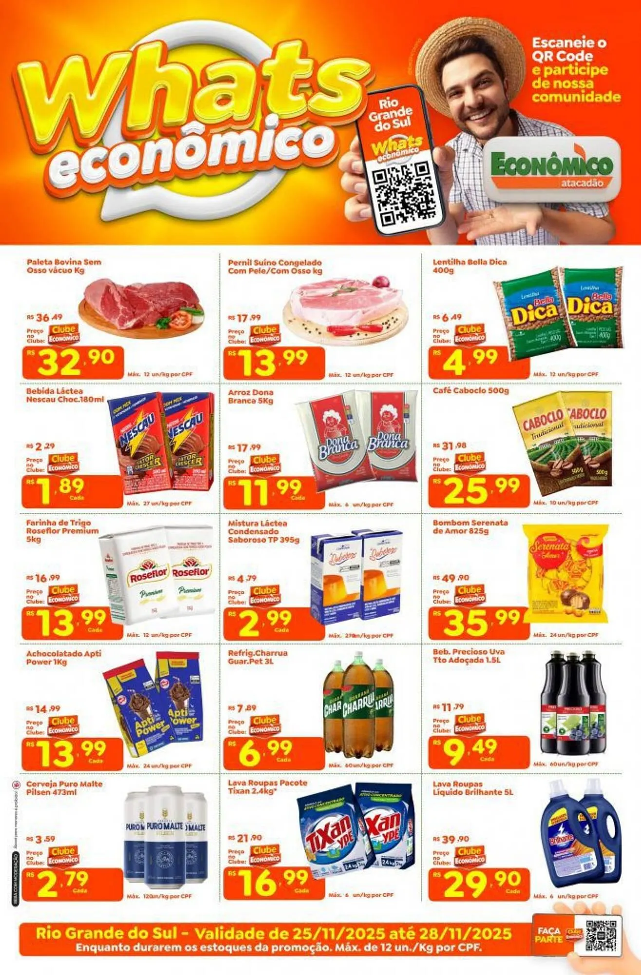 Encarte de Catálogo Econômico Atacadão 25 de novembro até 28 de novembro 2025 - Pagina 1