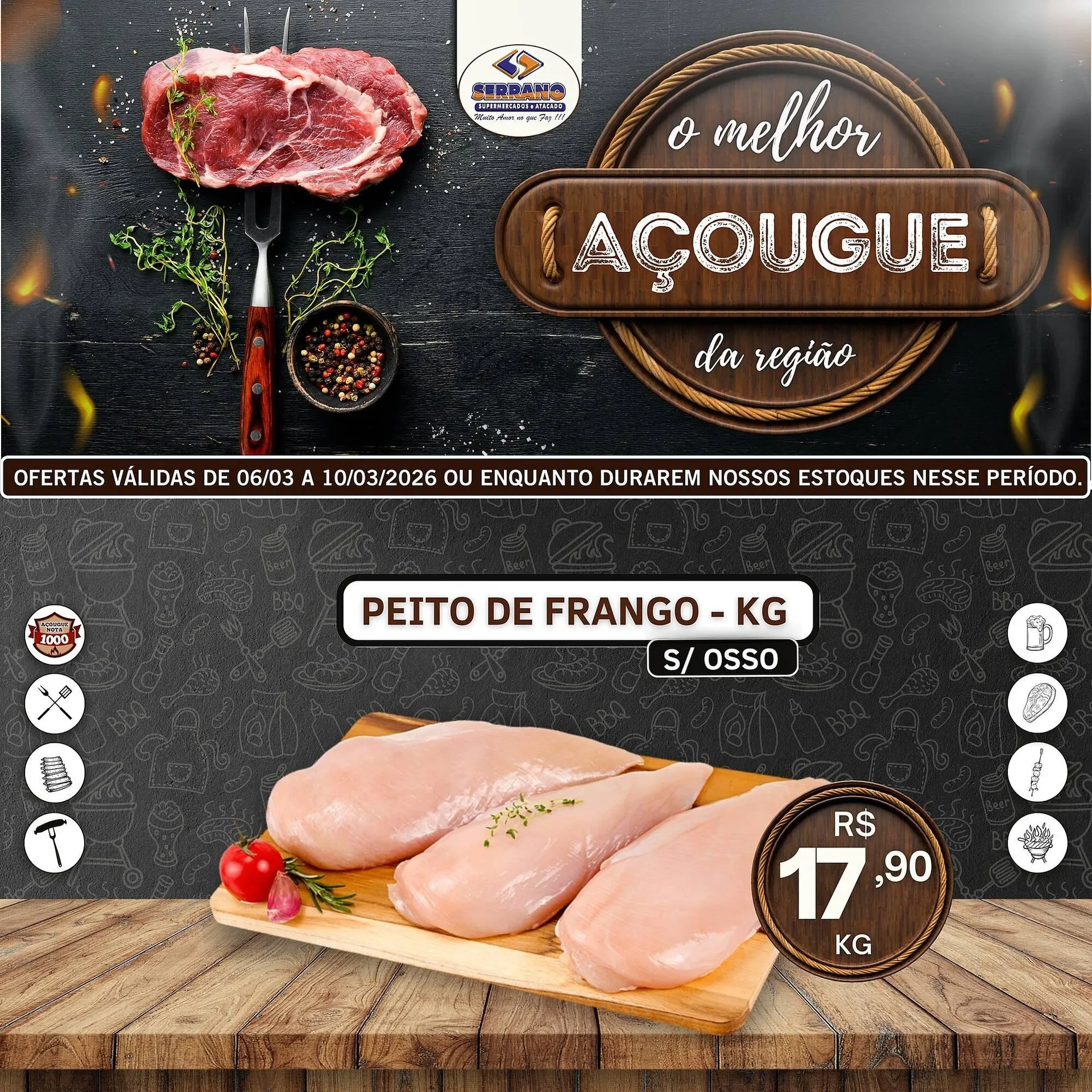 Encarte de Catálogo Serrano Supermercado 6 de março até 10 de março 2026 - Pagina 1