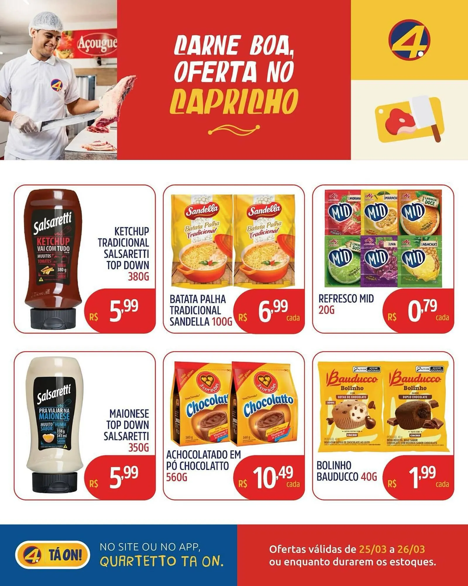 Encarte de Catálogo Quartetto Supermercados 25 de março até 26 de março 2026 - Pagina 4