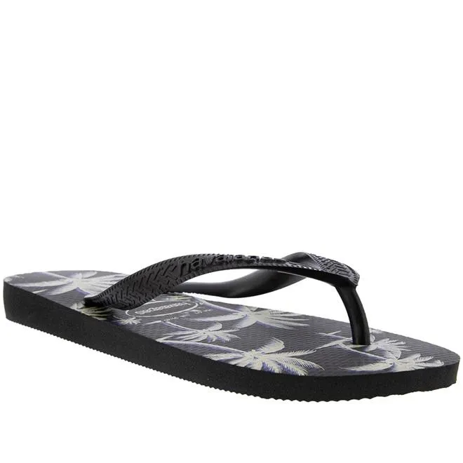 Chinelo Havaianas Aloha Floral Preto