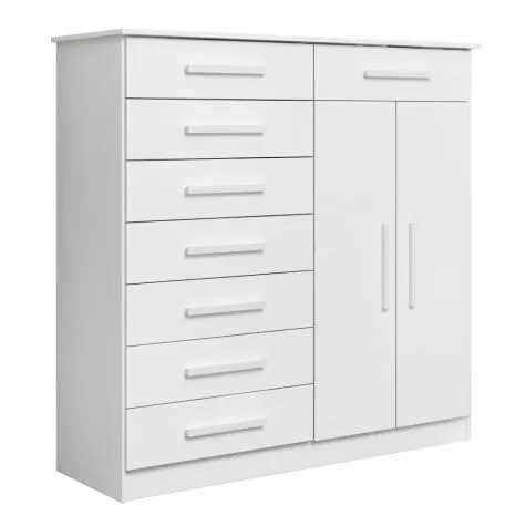Cômoda 2 Portas E 8 Gavetas New Verona Branco