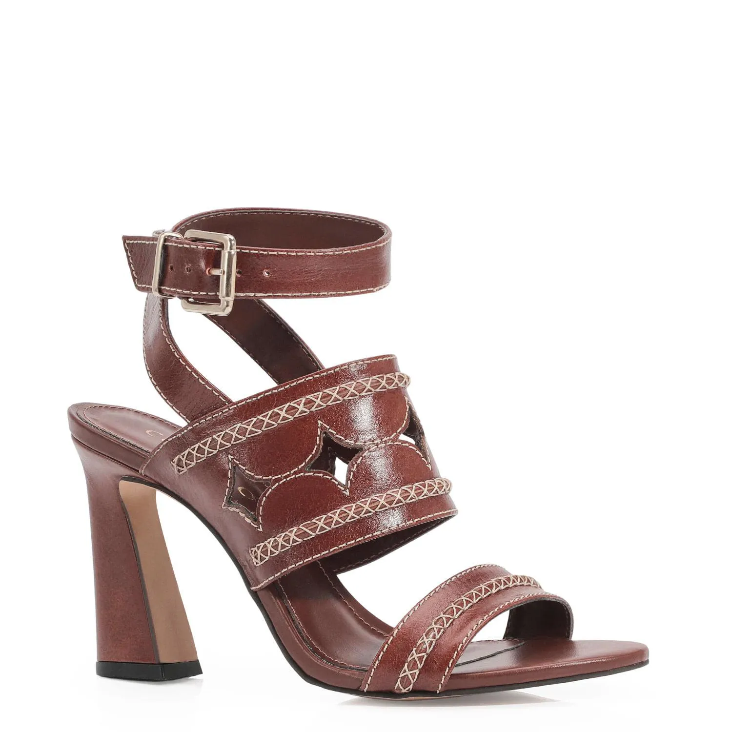 Sandália Couro Marrom