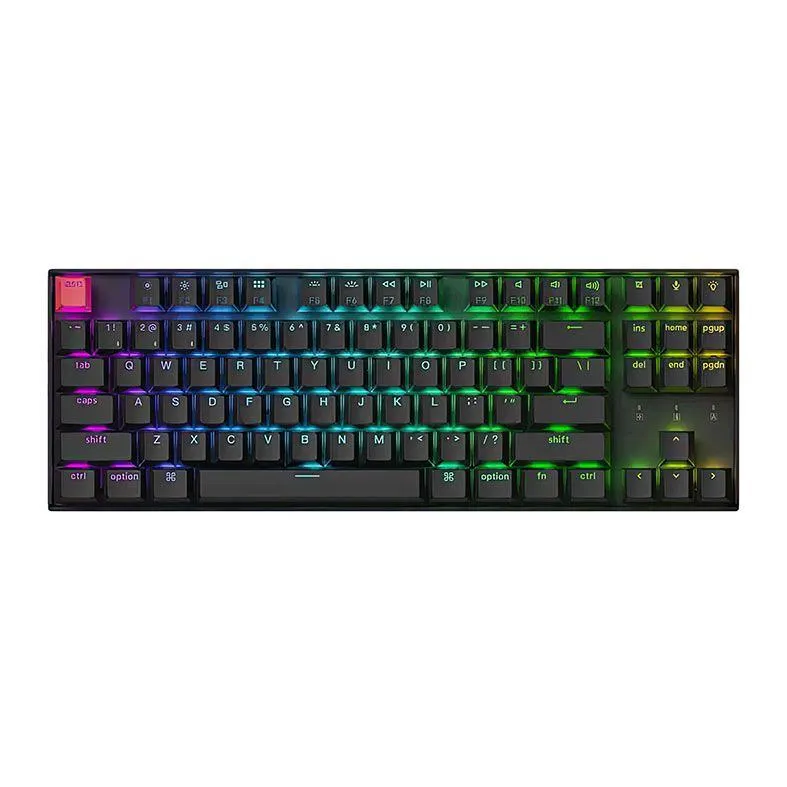 Teclado Mecanico Keychron K8 V2, RGB, Wireless, Switch Vermelho, Preto, K8X-H1