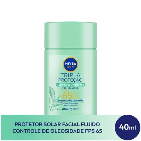 Protetor Solar Facial Nivea Sun Tripla Proteção Controle de Oleosidade FPS 65 40ml