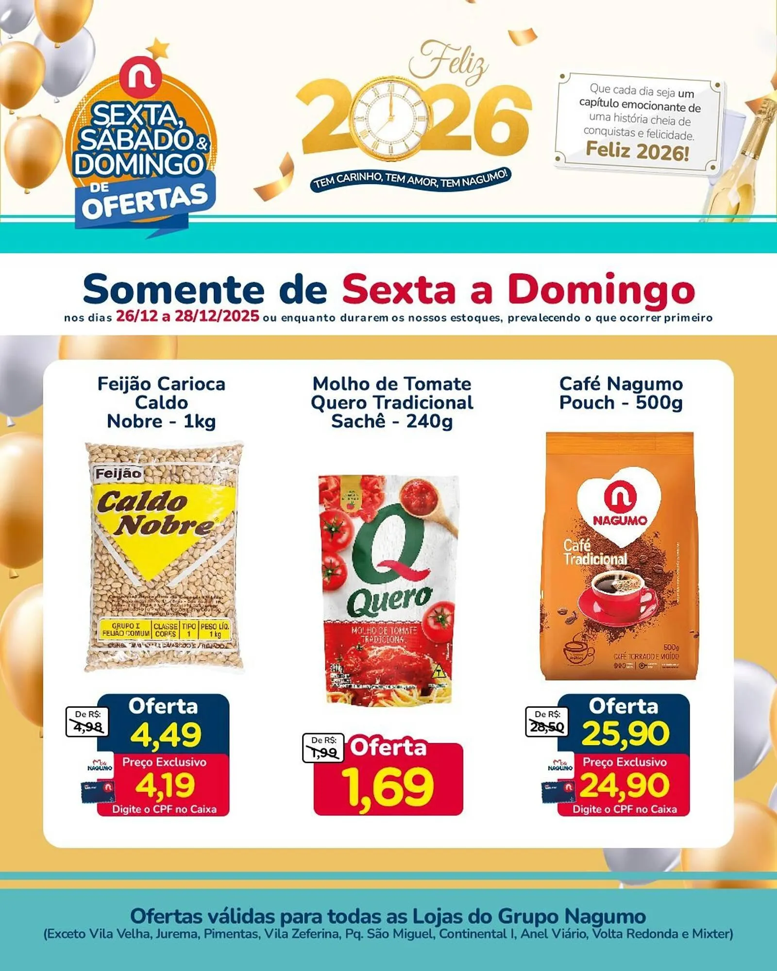 Encarte de Folheto Nagumo 26 de dezembro até 28 de dezembro 2025 - Pagina 1