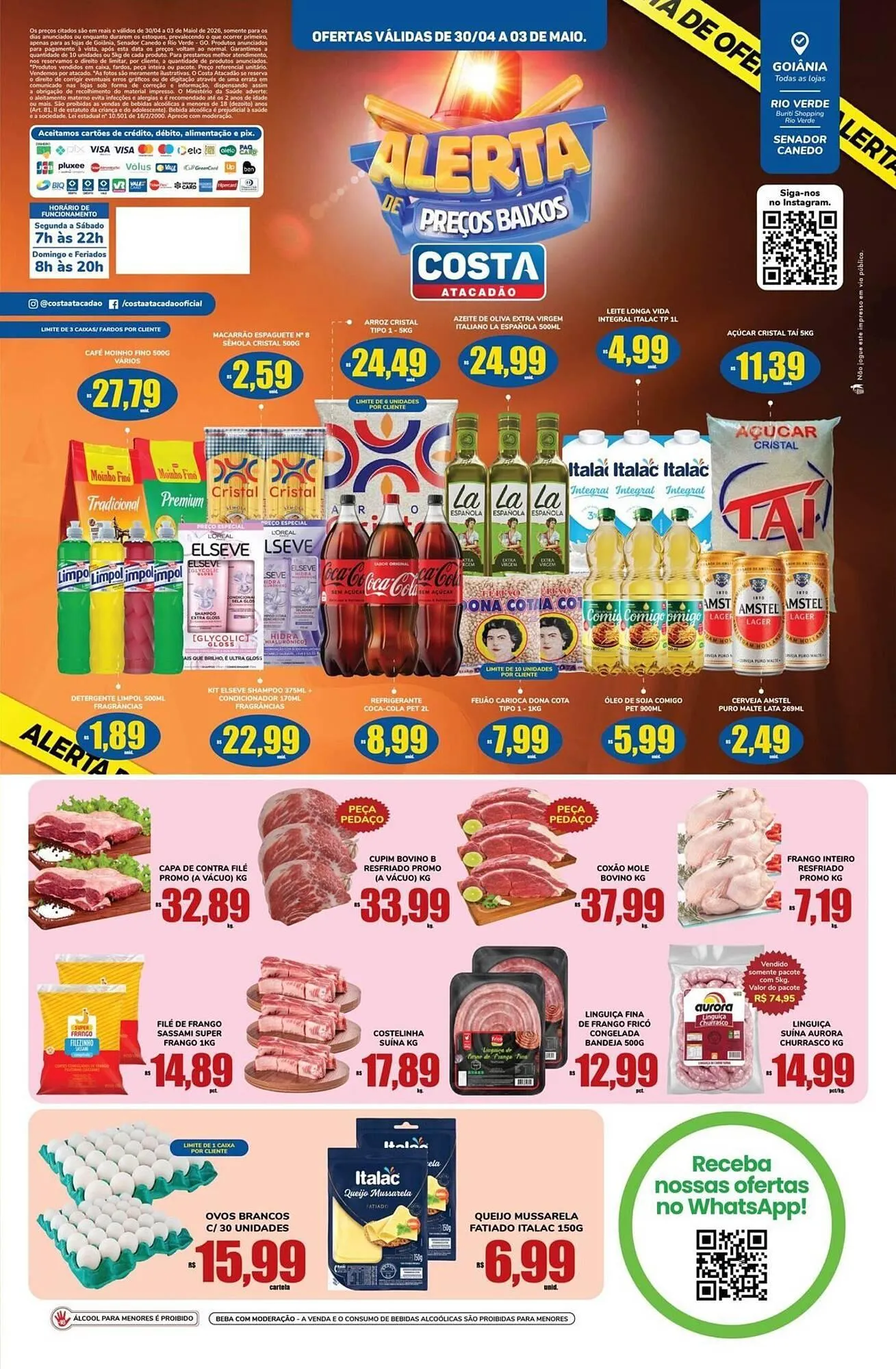 Encarte de Tabloide Costa Atacadão 30 de abril até 3 de maio 2026 - Pagina 1