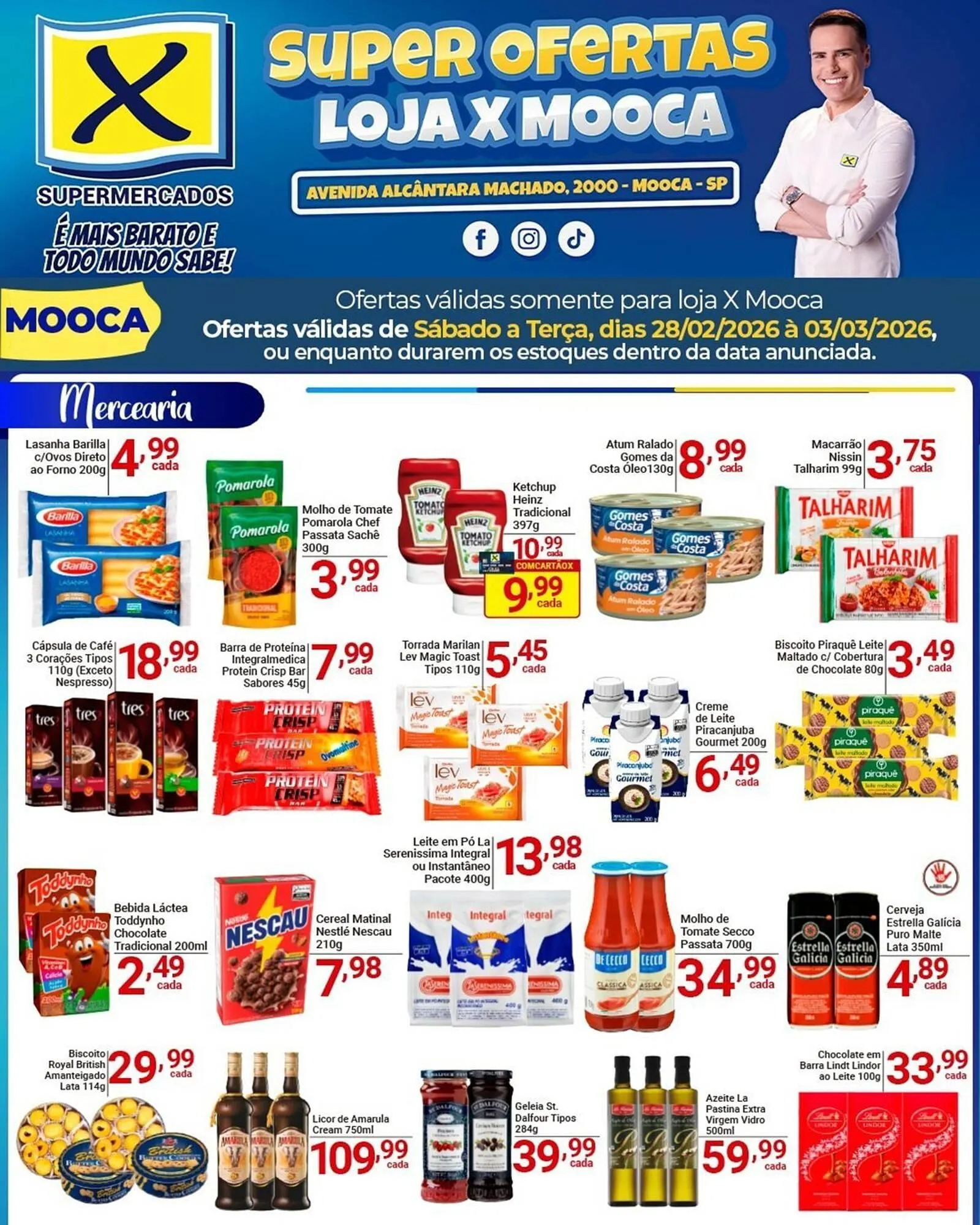 Encarte de Folheto X Supermercados 28 de fevereiro até 3 de março 2026 - Pagina 1