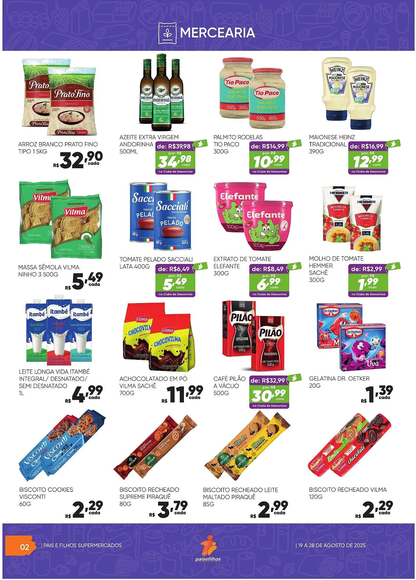 Encarte de Catálogo Pais e Filhos Supermercados 19 de agosto até 28 de agosto 2025 - Pagina 2