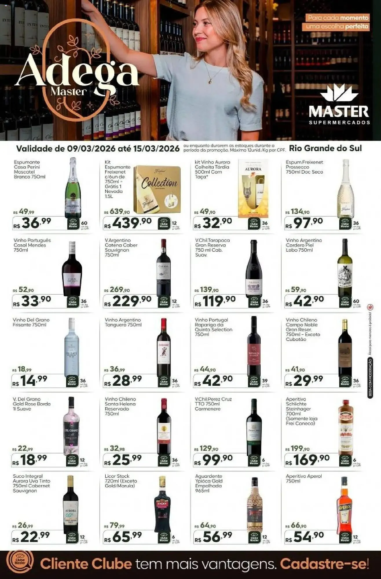 Encarte de Folheto Master Supermercados 9 de março até 15 de março 2026 - Pagina 1
