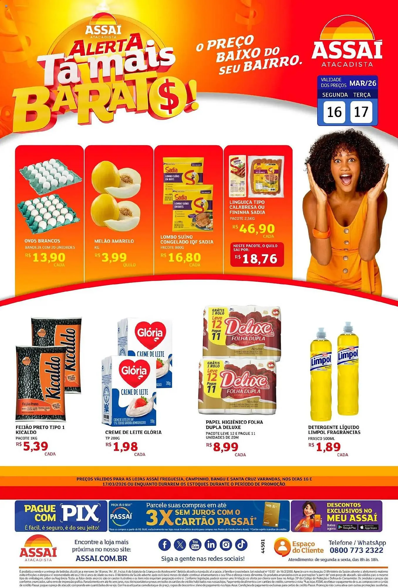 Encarte de Encarte Assaí Atacadista 16 de março até 17 de março 2026 - Pagina 1