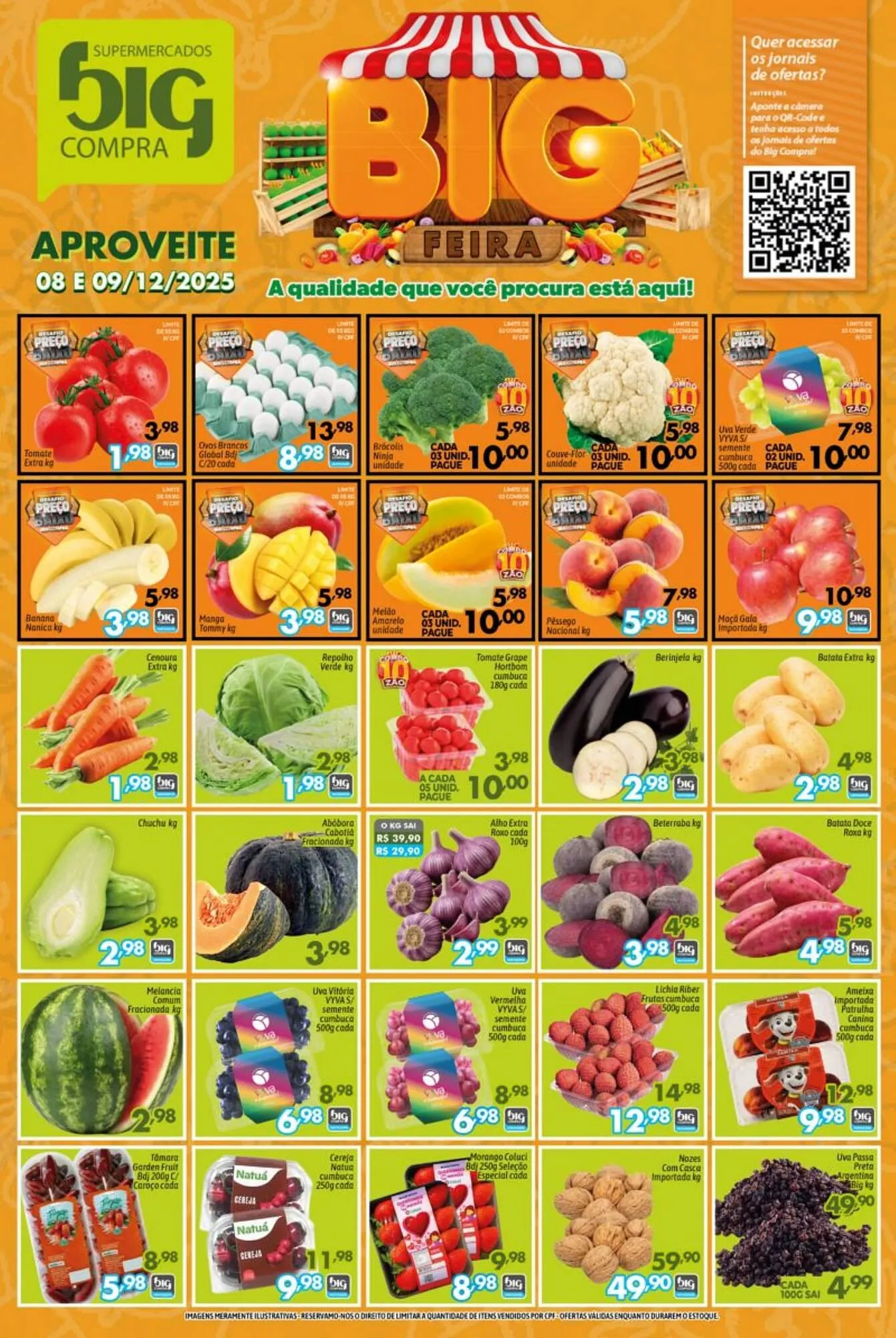 Encarte de Catálogo Supermercados Big Compra 8 de dezembro até 9 de dezembro 2025 - Pagina 1