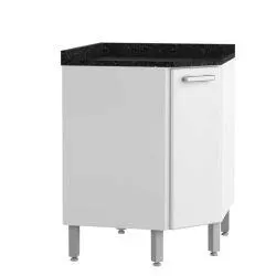 Balcão de Canto com Tampo Bertolini Gourmet 7115 - Branco