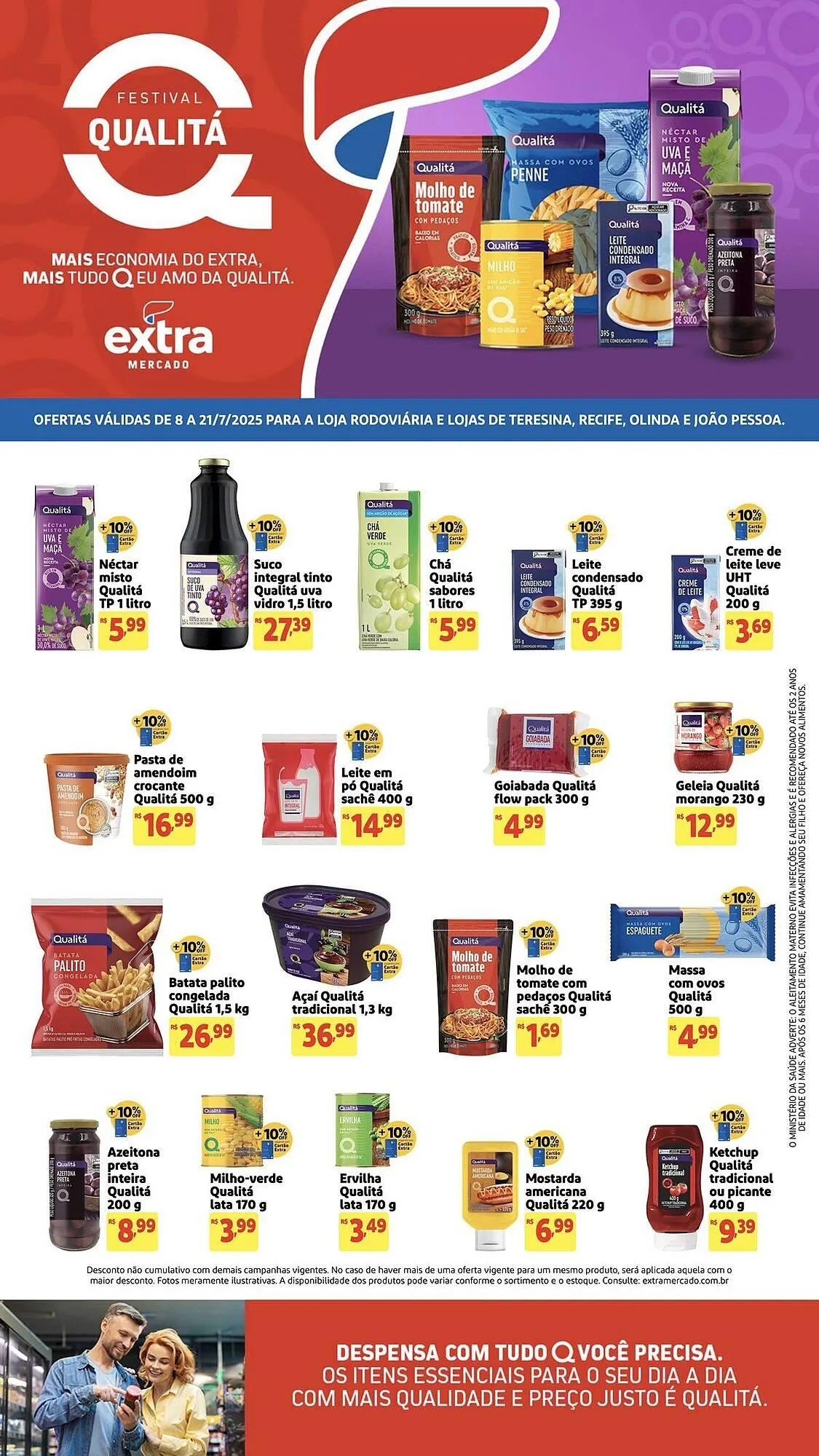 Encarte de Catálogo Mercado Extra 8 de julho até 21 de julho 2025 - Pagina 1