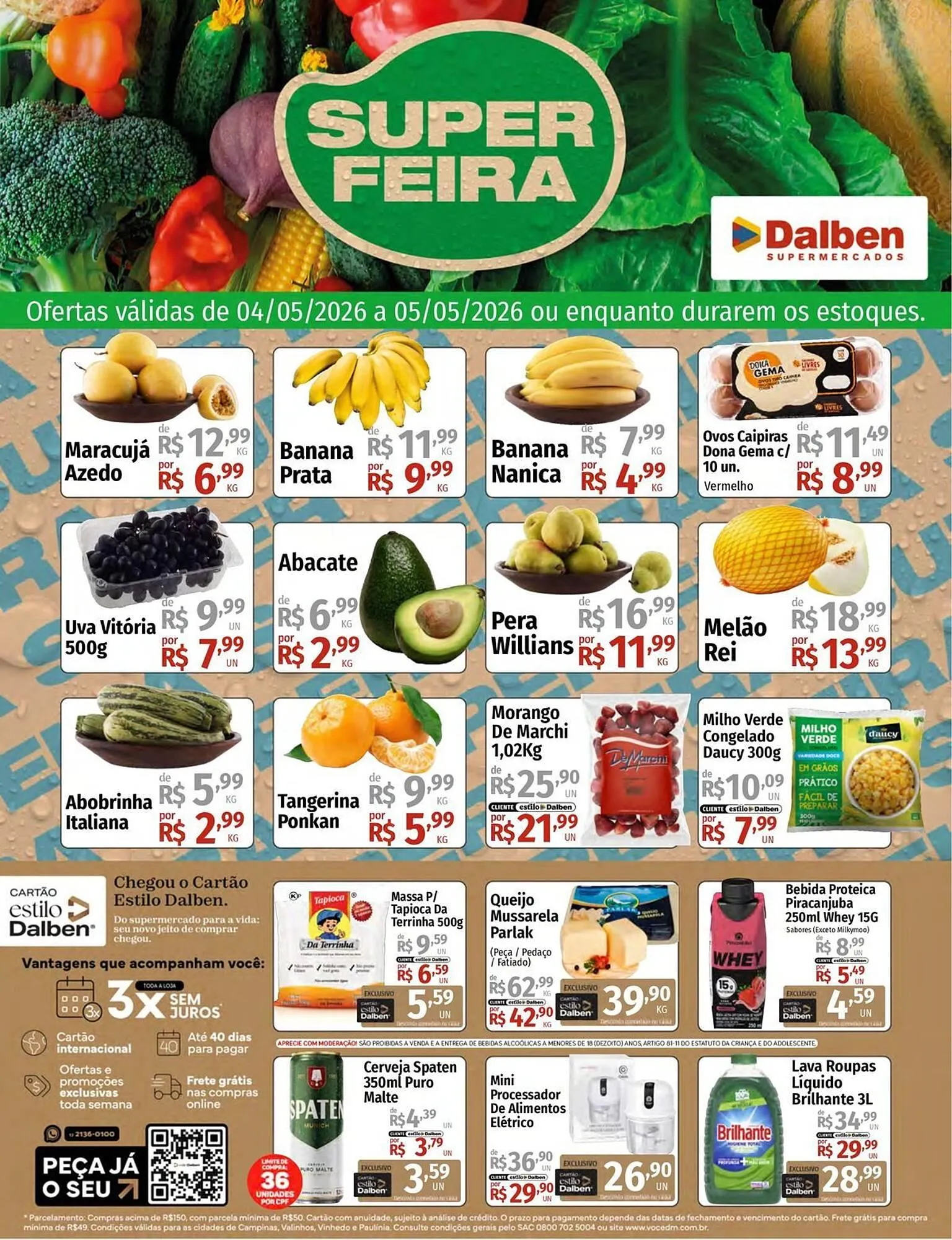 Encarte de Catálogo Supermercado Dalben 4 de maio até 5 de maio 2026 - Pagina 1
