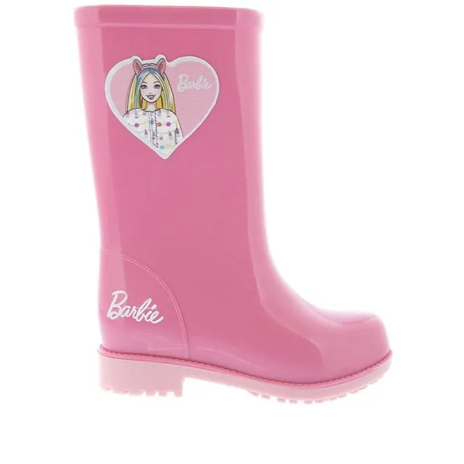Galocha Infantil Barbie Heart + Polaina Peluciada Rosa