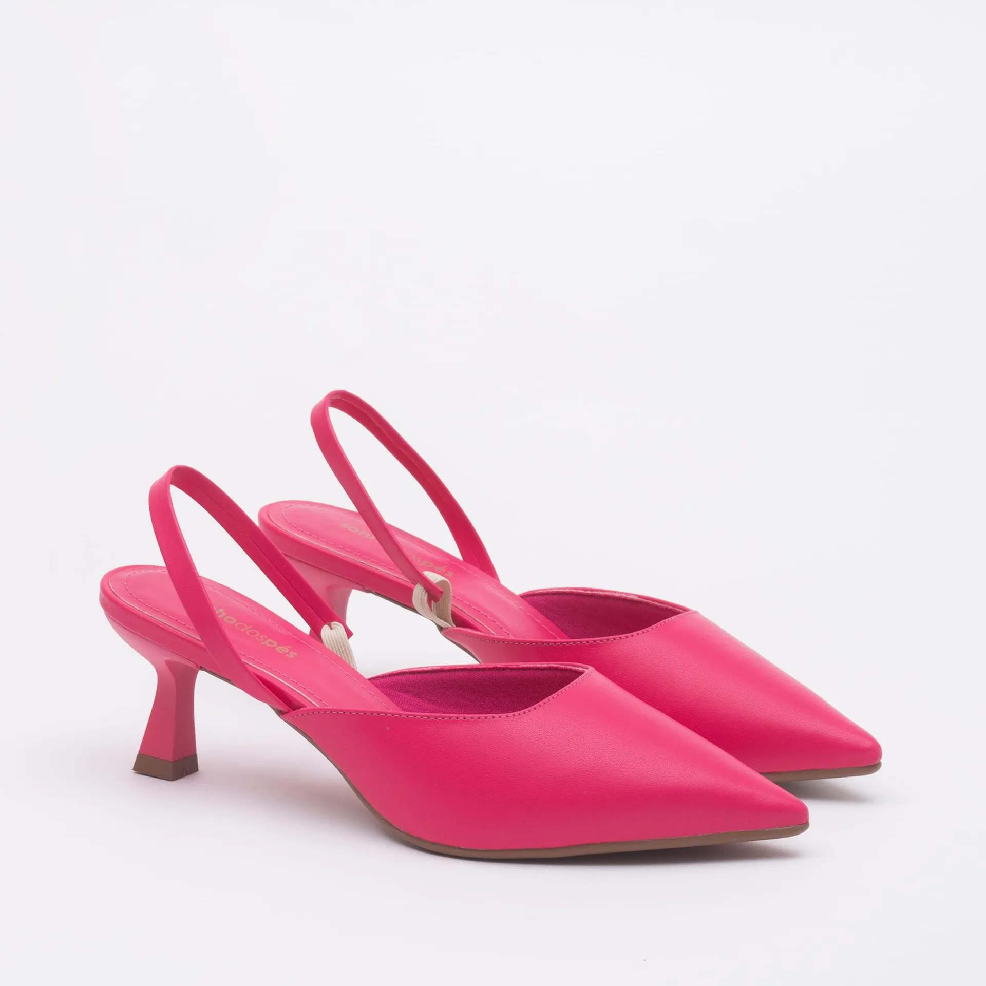 Scarpin tira traseira - HOT PINK