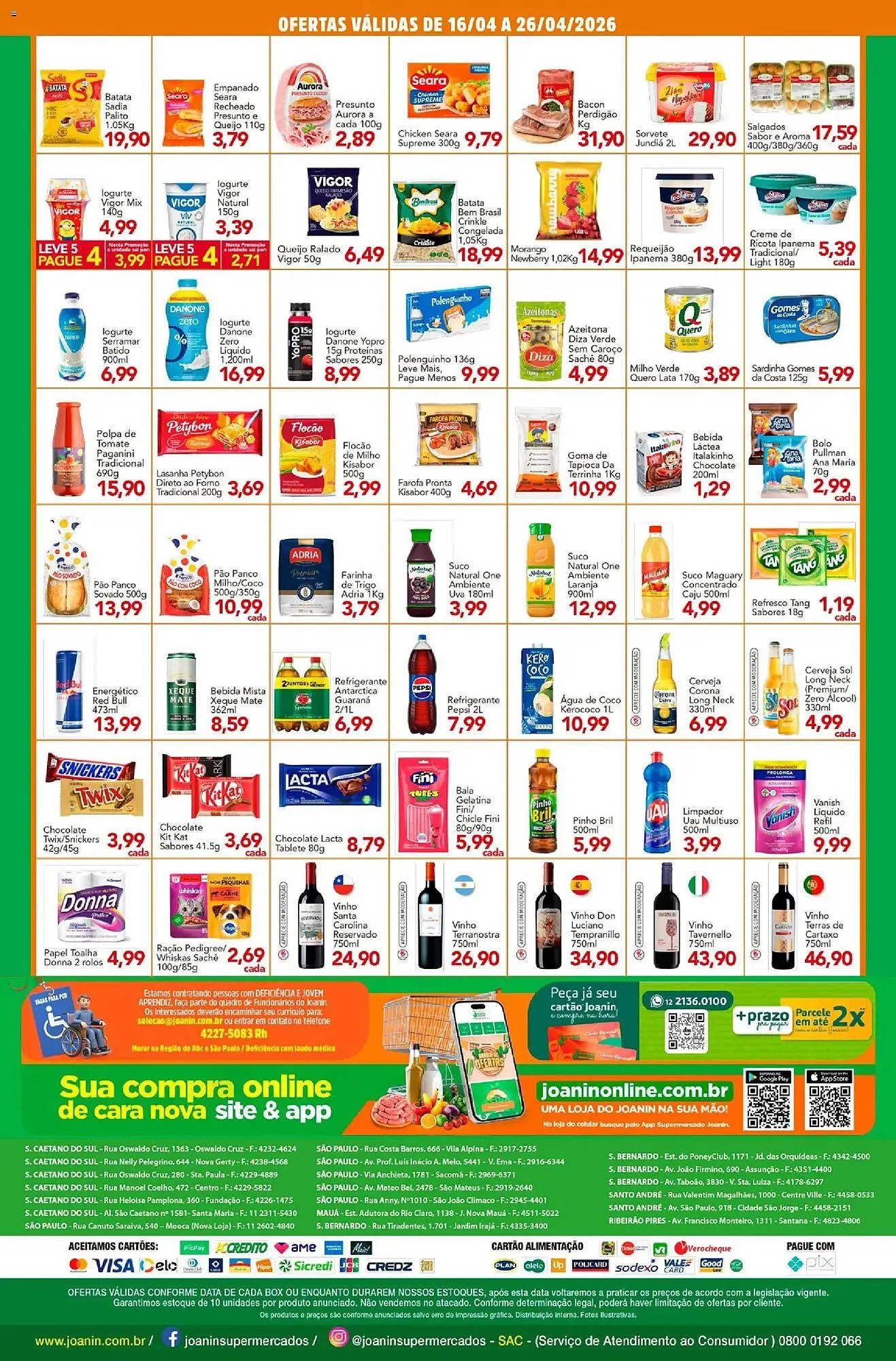 Encarte de Catálogo Supermercados Joanin 16 de abril até 26 de abril 2026 - Pagina 2
