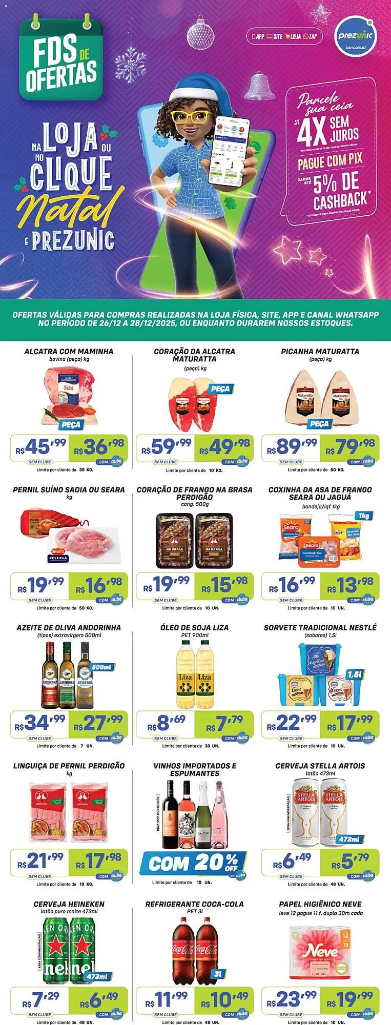Encarte de Encarte Prezunic 26 de dezembro até 28 de dezembro 2025 - Pagina 1