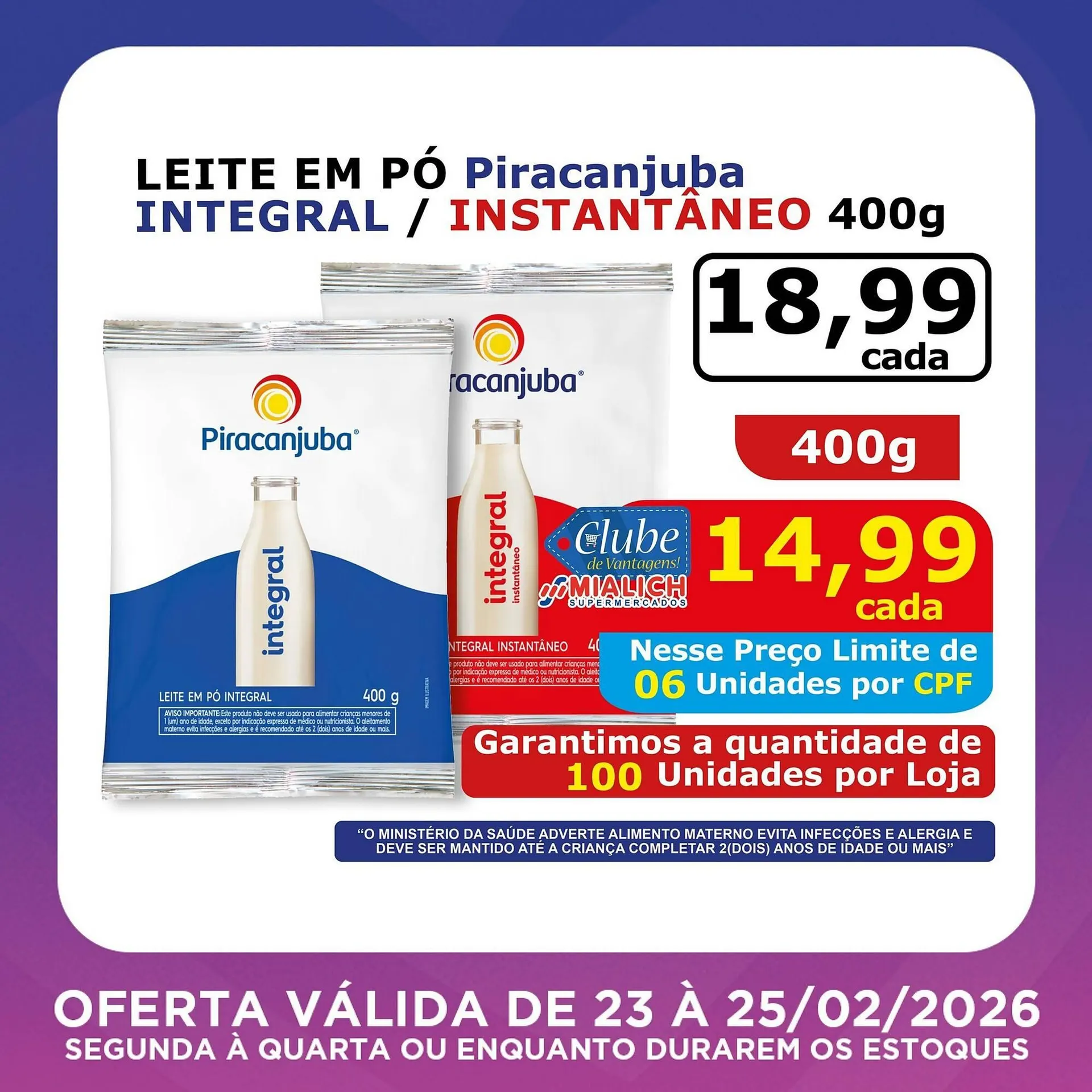 Encarte de Catálogo Mialich Supermercados 23 de fevereiro até 25 de fevereiro 2026 - Pagina 5