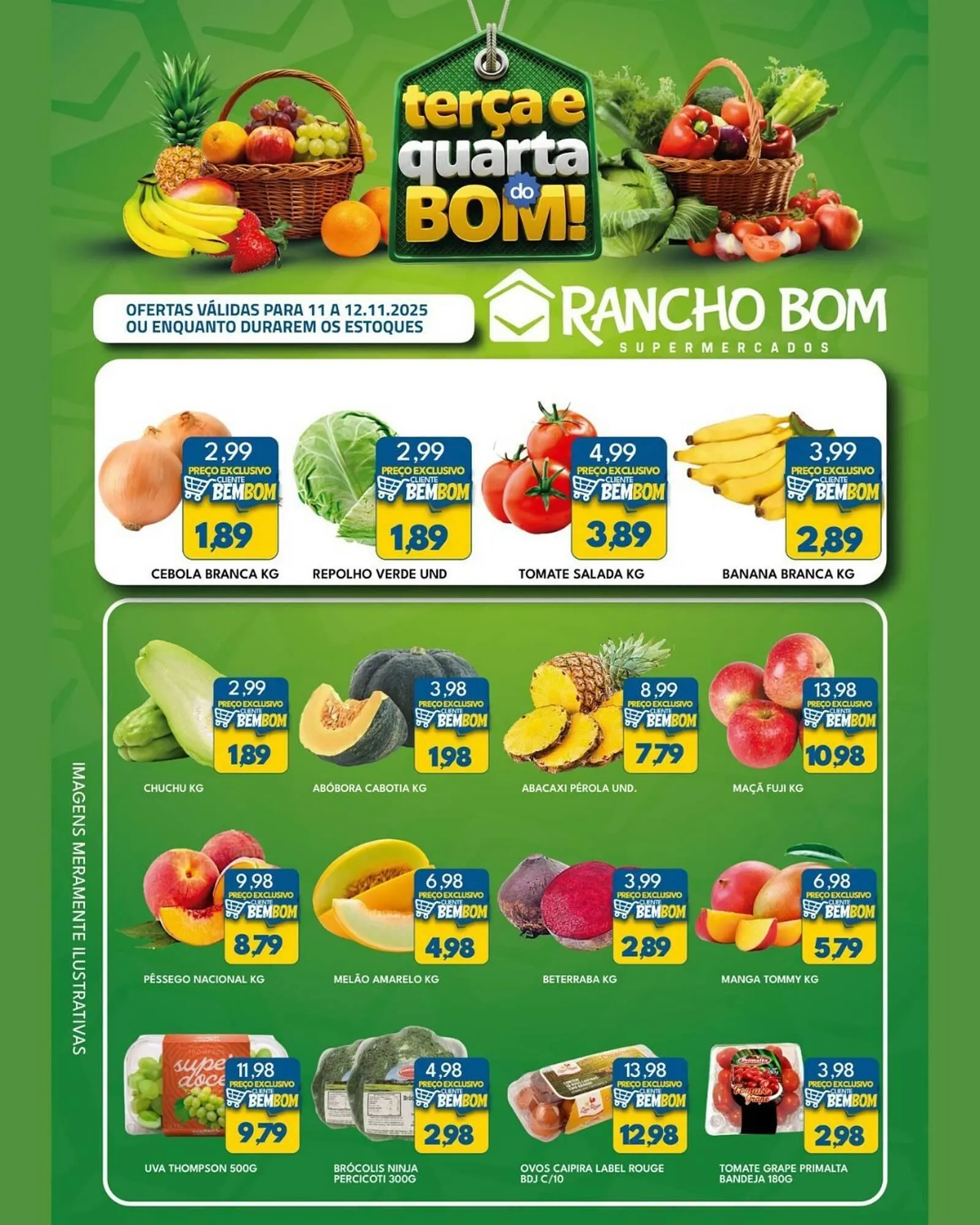 Encarte de Catálogo Rancho Bom Supermercados 11 de novembro até 12 de novembro 2025 - Pagina 1