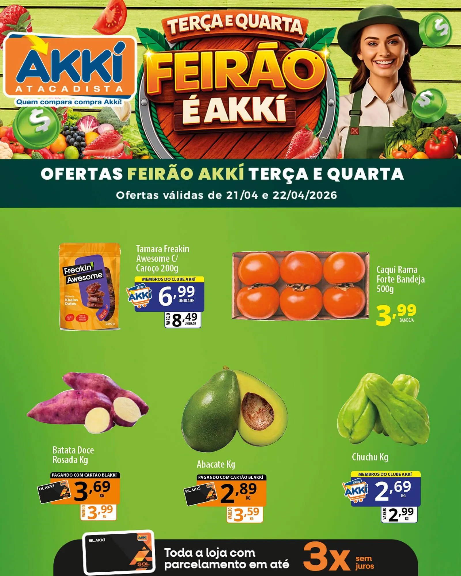 Encarte de Folheto Akki Atacadista 20 de abril até 22 de abril 2026 - Pagina 3