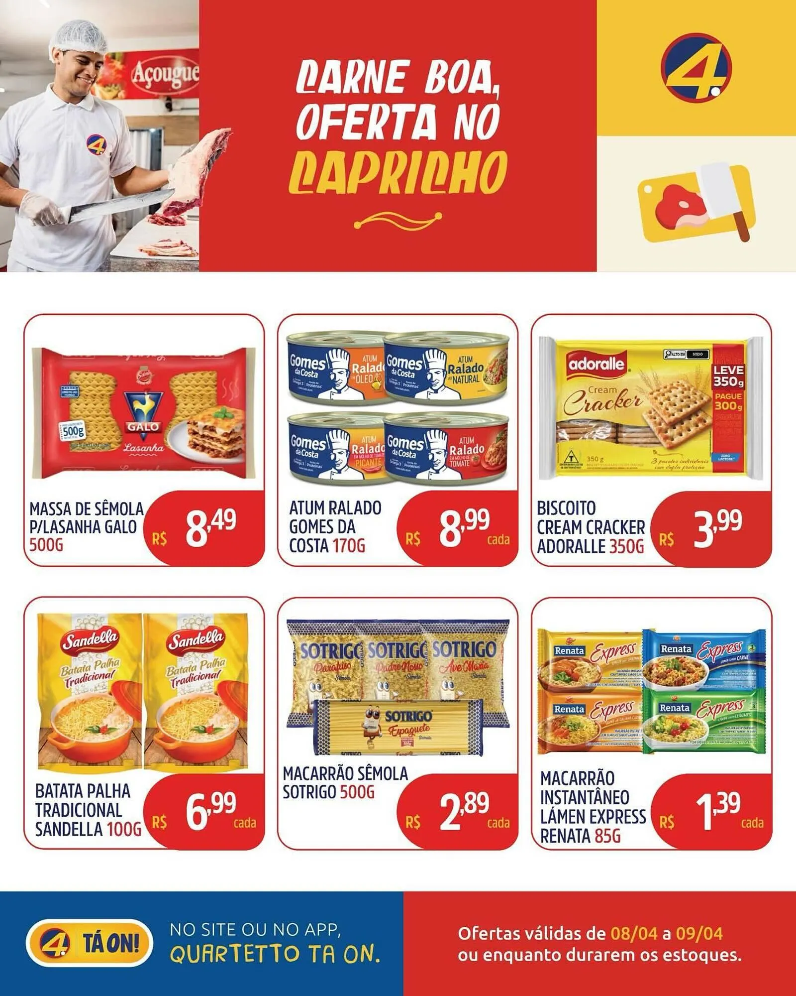 Encarte de Catálogo Quartetto Supermercados 8 de abril até 9 de abril 2026 - Pagina 4