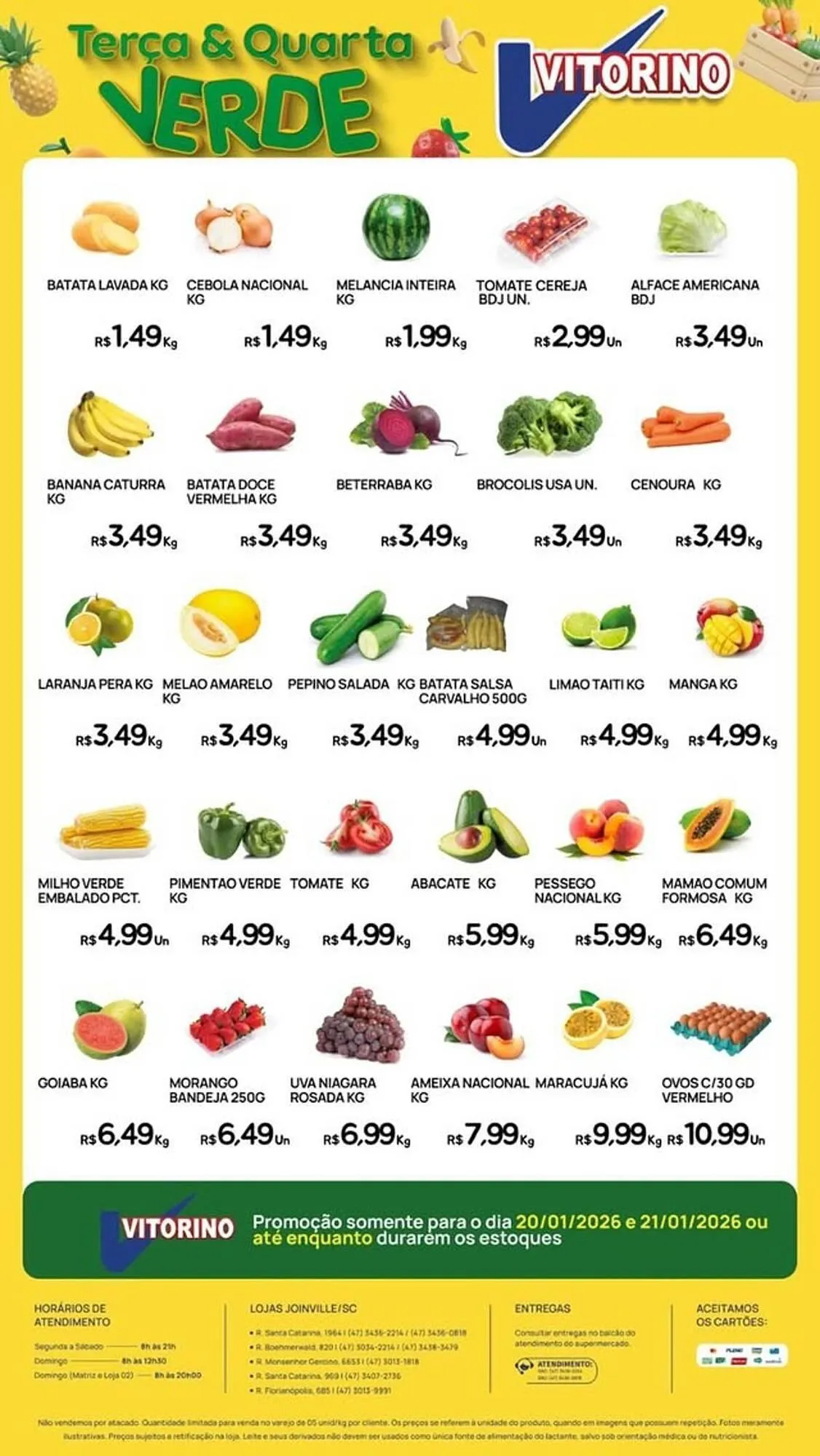 Encarte de Catálogo Supermercado Vitorino 20 de janeiro até 21 de janeiro 2026 - Pagina 1