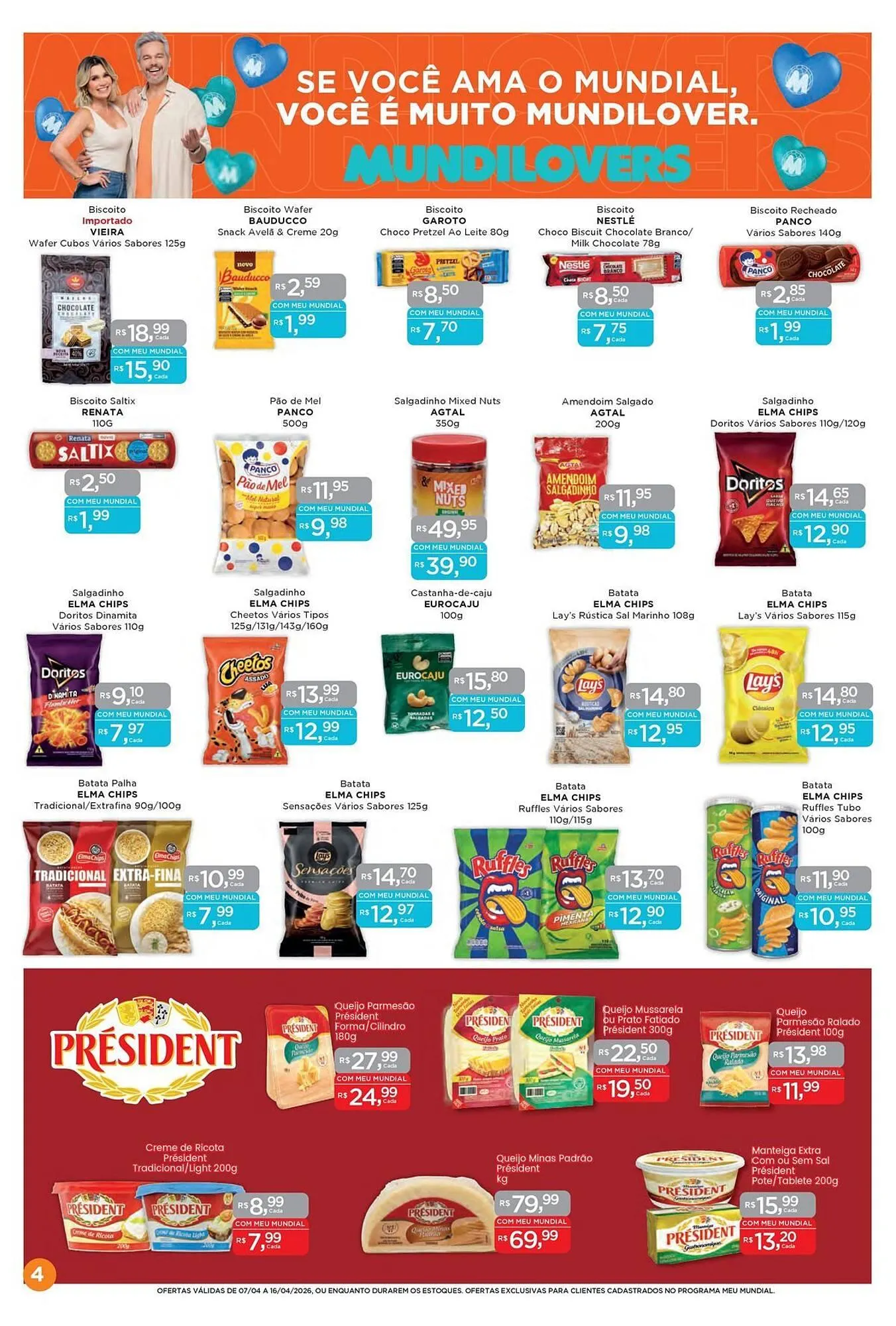 Encarte de Encarte Supermercados Mundial 7 de abril até 16 de abril 2026 - Pagina 4