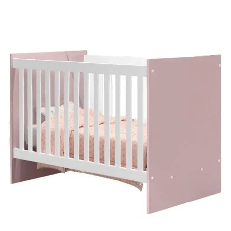 Berço Americano Giovana 0,70mx x1,30m Banco/Rosa J&A Móveis