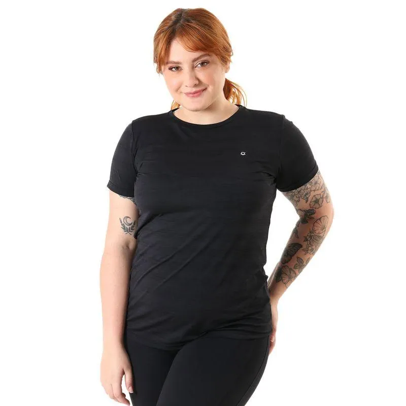 Camiseta Feminina Básica Manga Curta Energy Preto