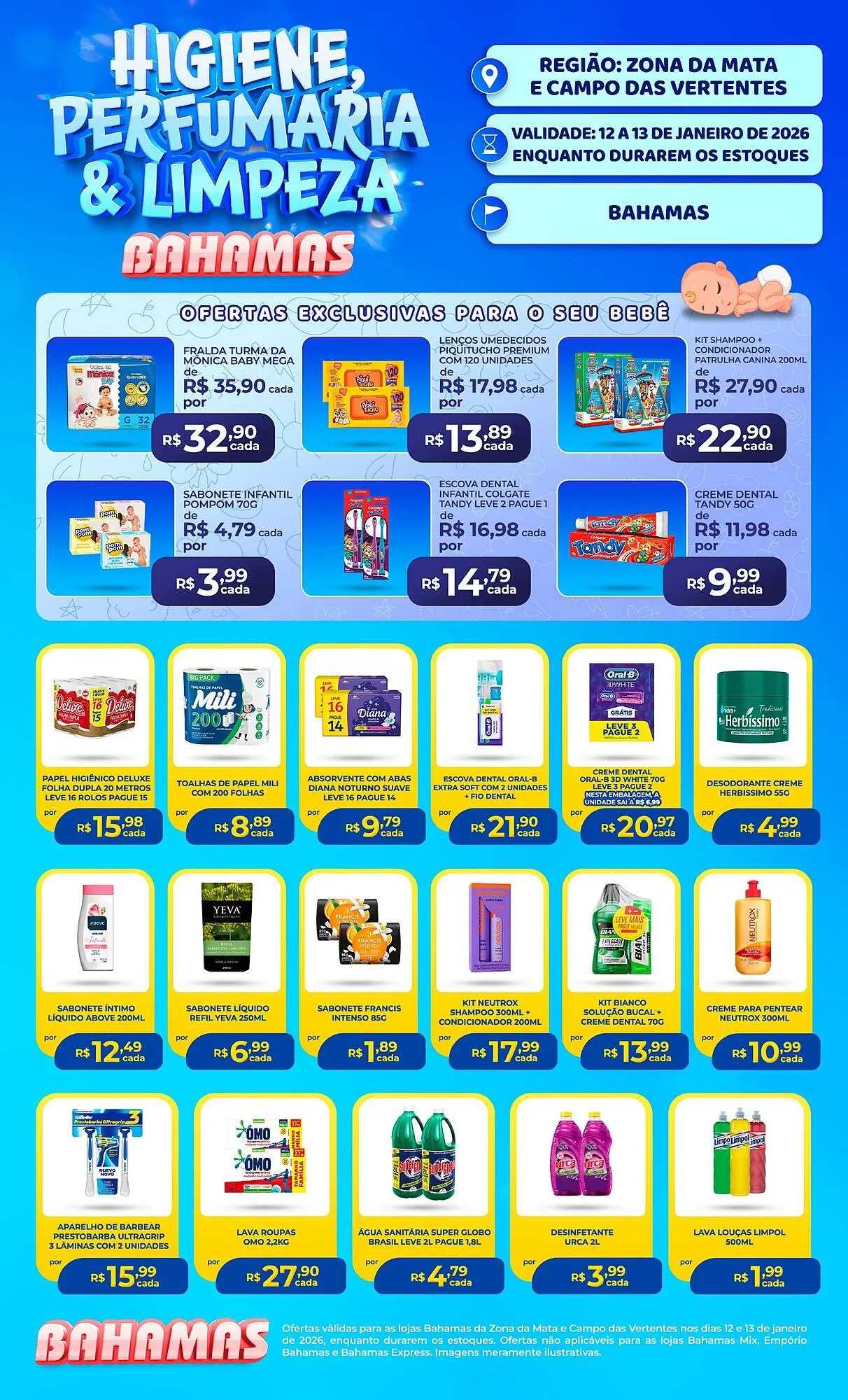 Encarte de Catálogo Bahamas Supermercados 12 de janeiro até 13 de janeiro 2026 - Pagina 1
