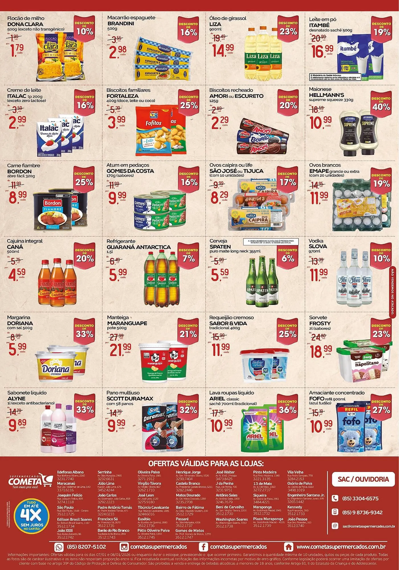 Encarte de Encarte Cometa Supermercados 7 de janeiro até 8 de janeiro 2026 - Pagina 2