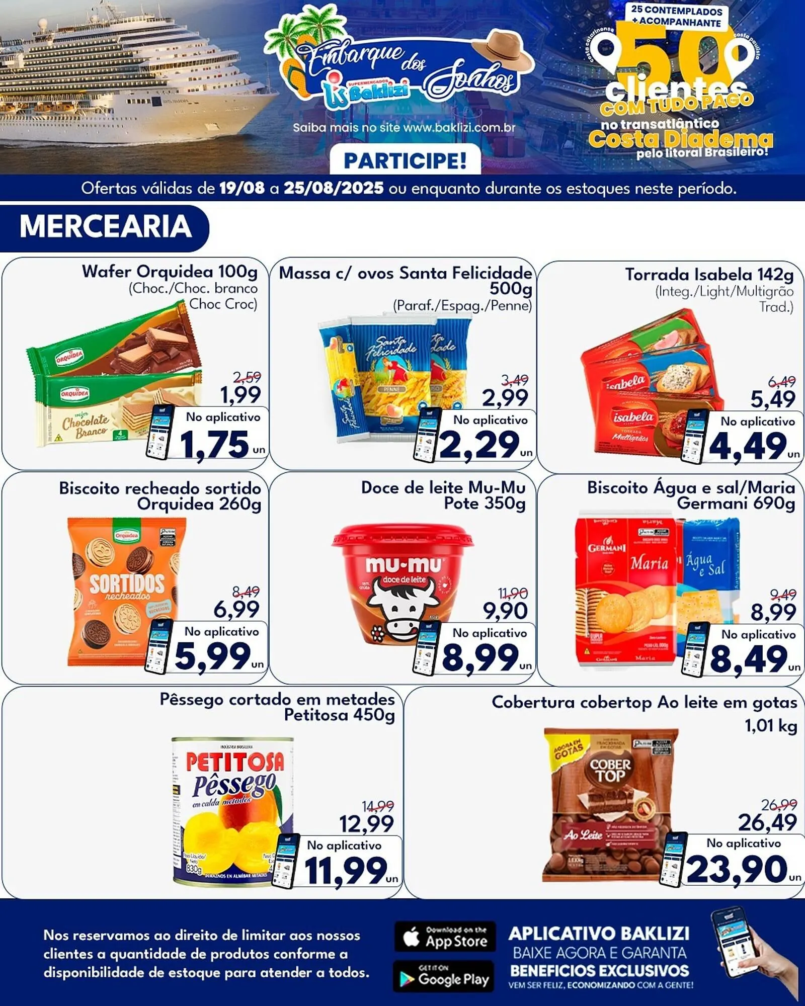 Encarte de Catálogo Supermercados Baklizi 19 de agosto até 25 de agosto 2025 - Pagina 1