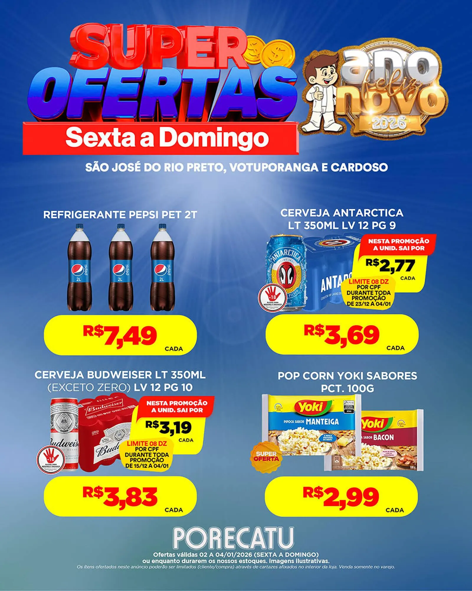 Encarte de Catálogo Supermercado Porecatu 2 de janeiro até 4 de janeiro 2026 - Pagina 3