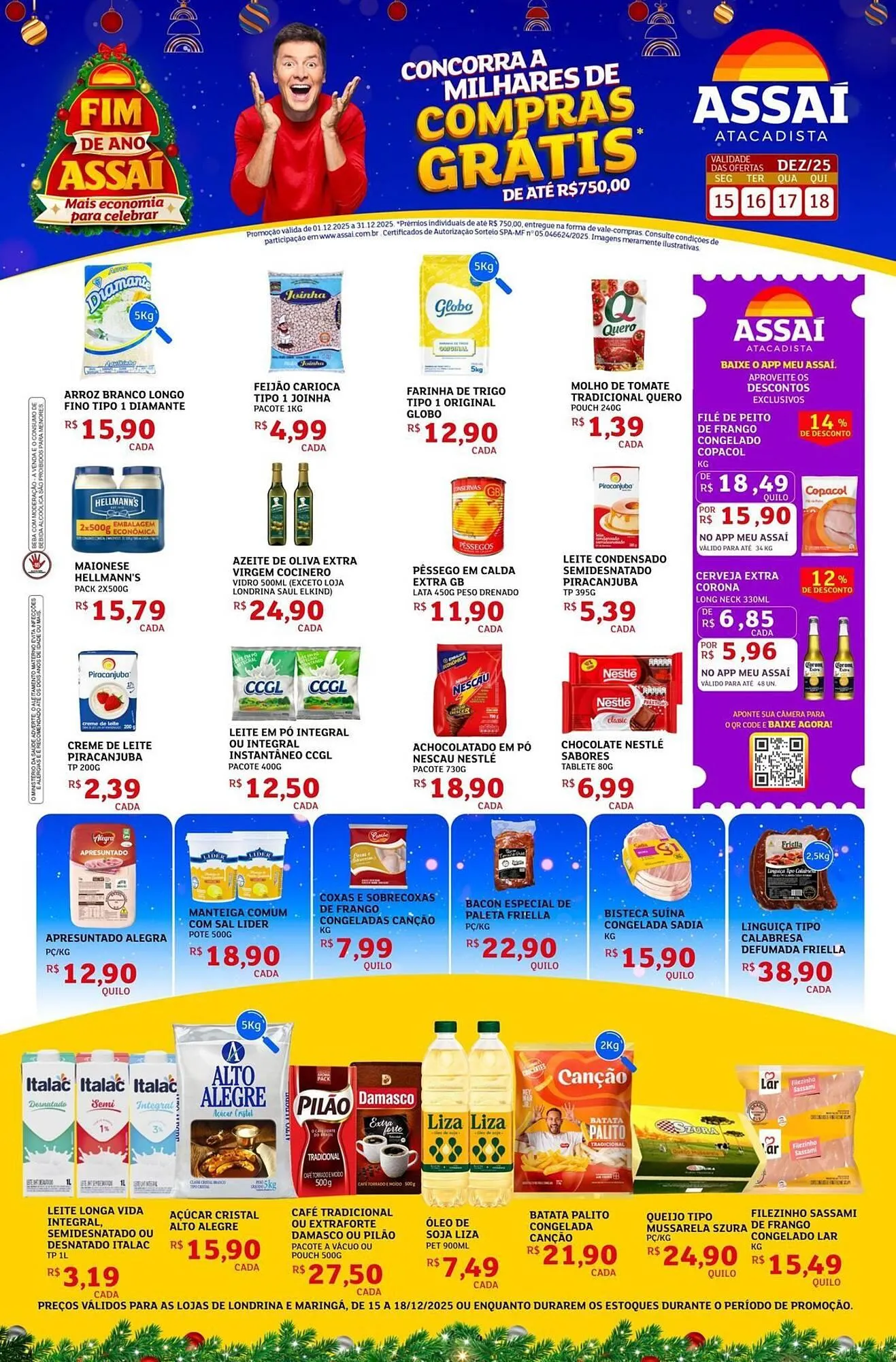 Encarte de Encarte Assaí Atacadista 15 de dezembro até 18 de dezembro 2025 - Pagina 1